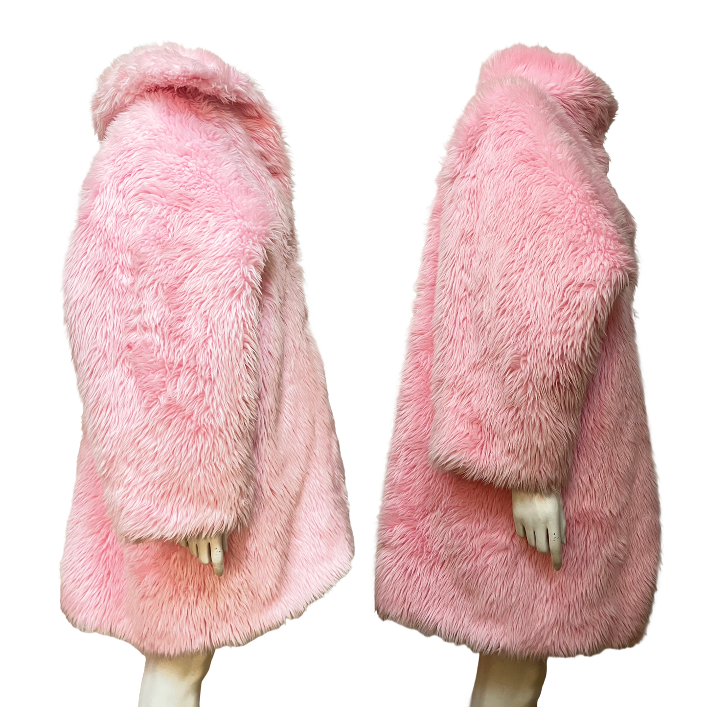Balenciaga by Demna Gvasalia PRE-FALL 2019 Pink Faux Fur Swing Coat