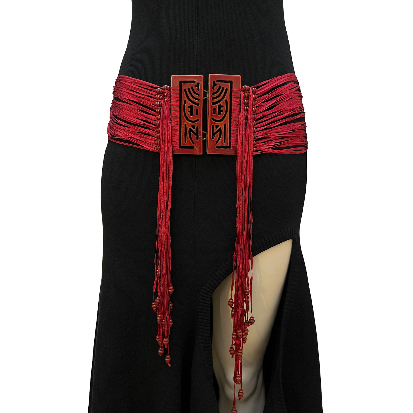 Chloé by Stella McCartney AW 2000 Red Lacquered Beaded Belt