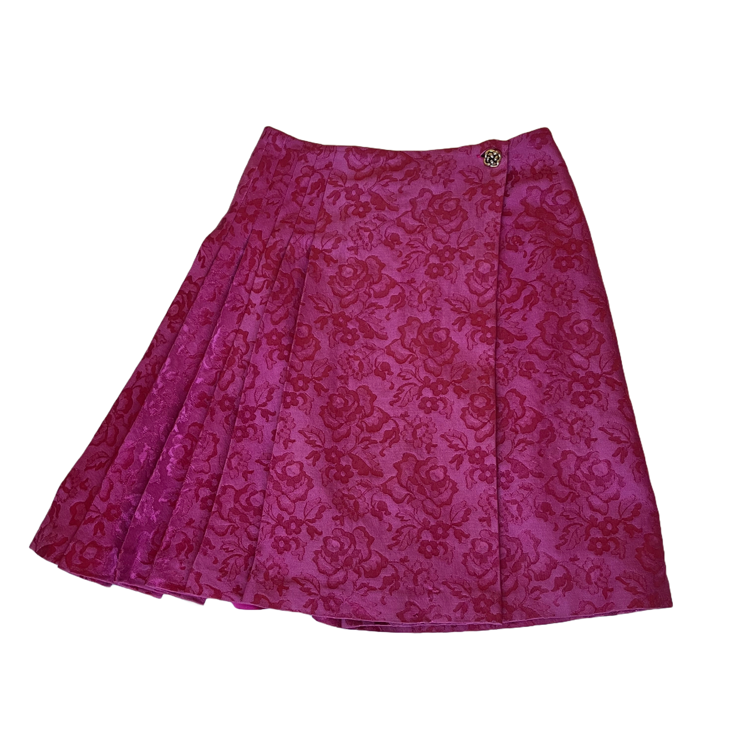 Christian Dior by John Galliano AW 1998 Magenta Pink Brocade Wrap Skirt