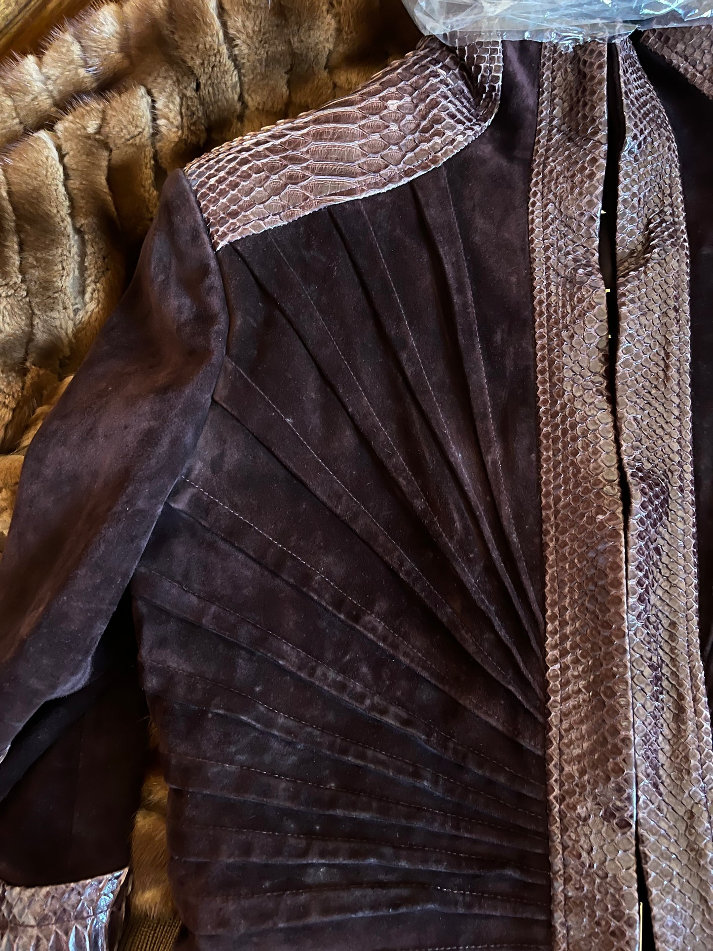 Gucci AW 2004 Python Suede Jacket
