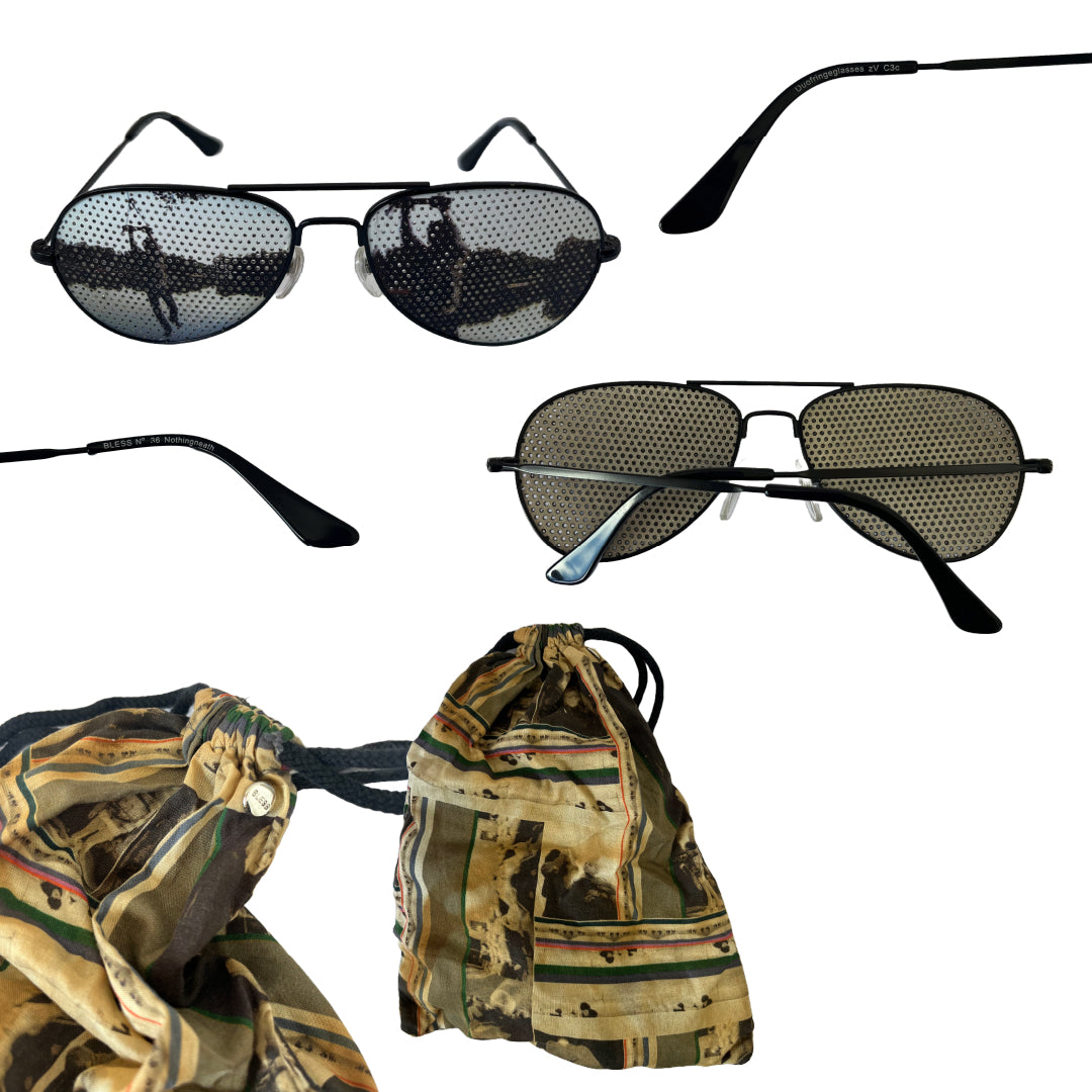 BLESS - Nº36 Nothingneath Nerd Glasses with Lake with Men print