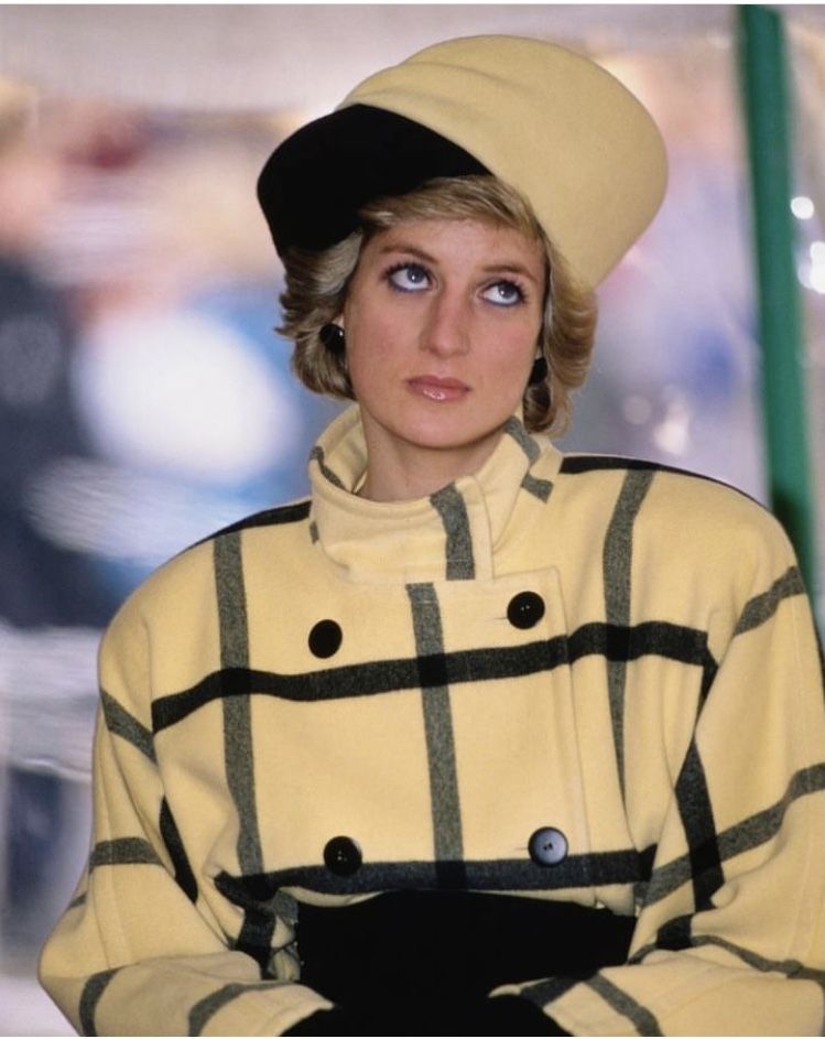 Escada “Princess Diana” Yellow Check Coat