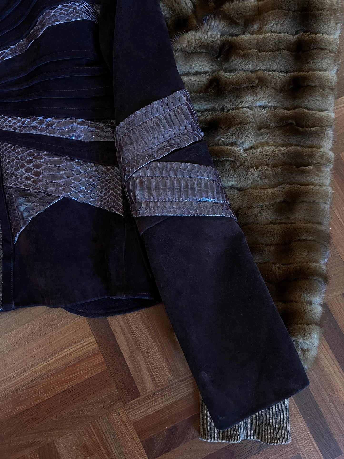 Gucci AW 2004 Python Suede Jacket