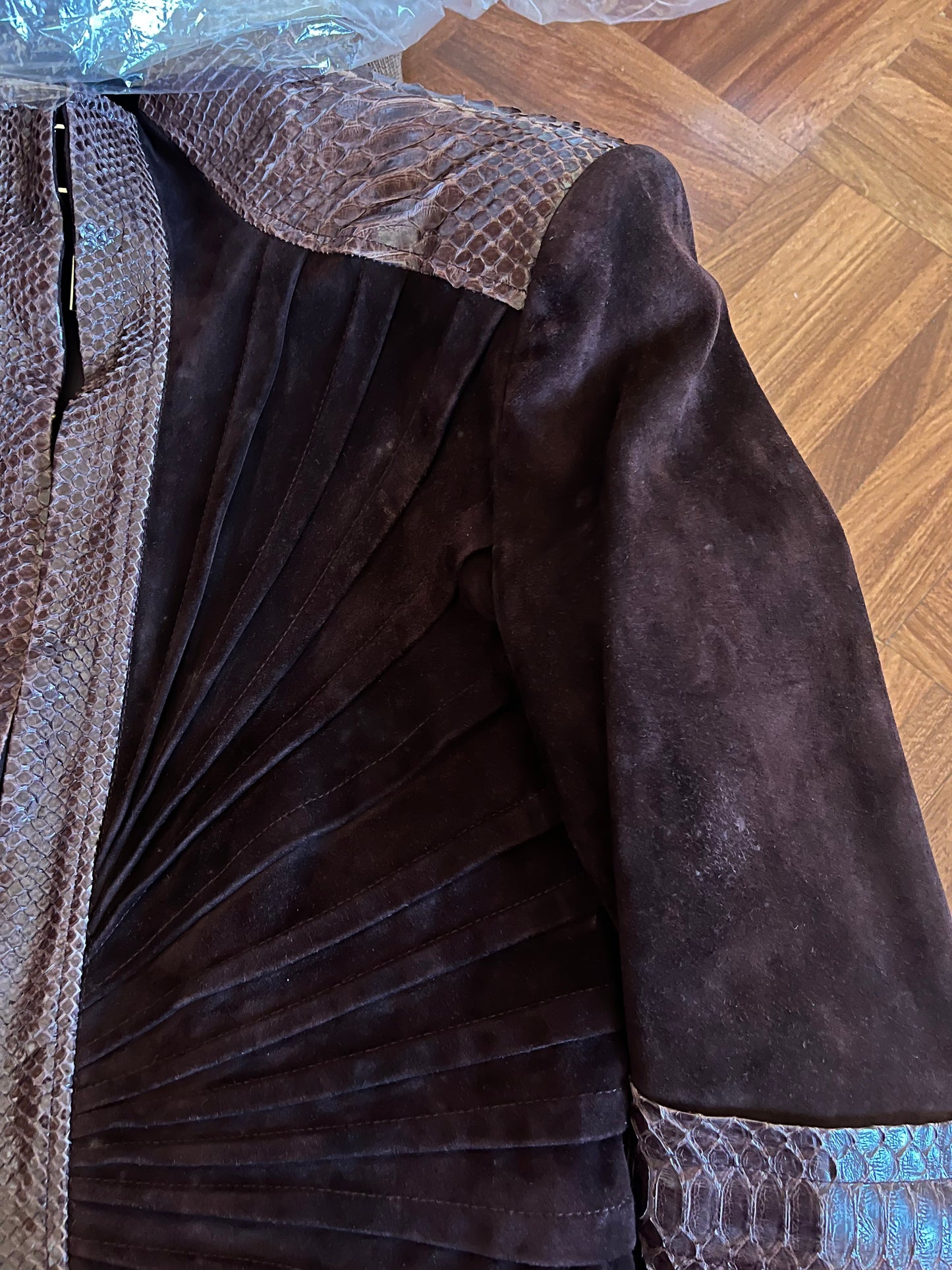 Gucci AW 2004 Python Suede Jacket