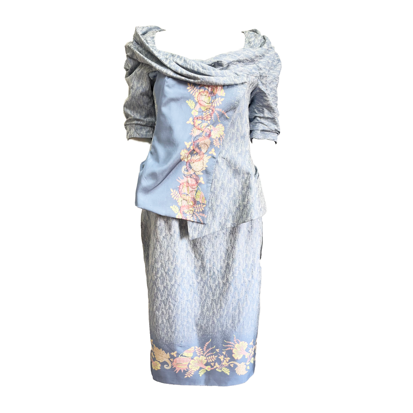Christian Lacroix SS 1999 Light Blue Jacket Skirt Set