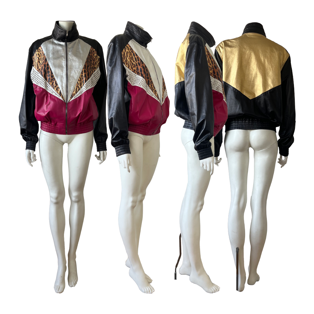 Saint Laurent by Hedi Slimane SS 2016 Contrast Panel Leather Jacket