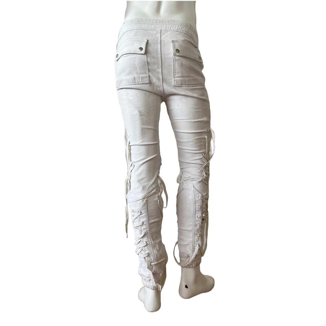 Rick Owens SS 2020 Tecuatl Thomas White Jogger Pants