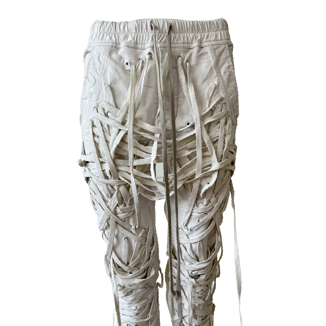 Rick Owens SS 2020 Tecuatl Thomas White Jogger Pants