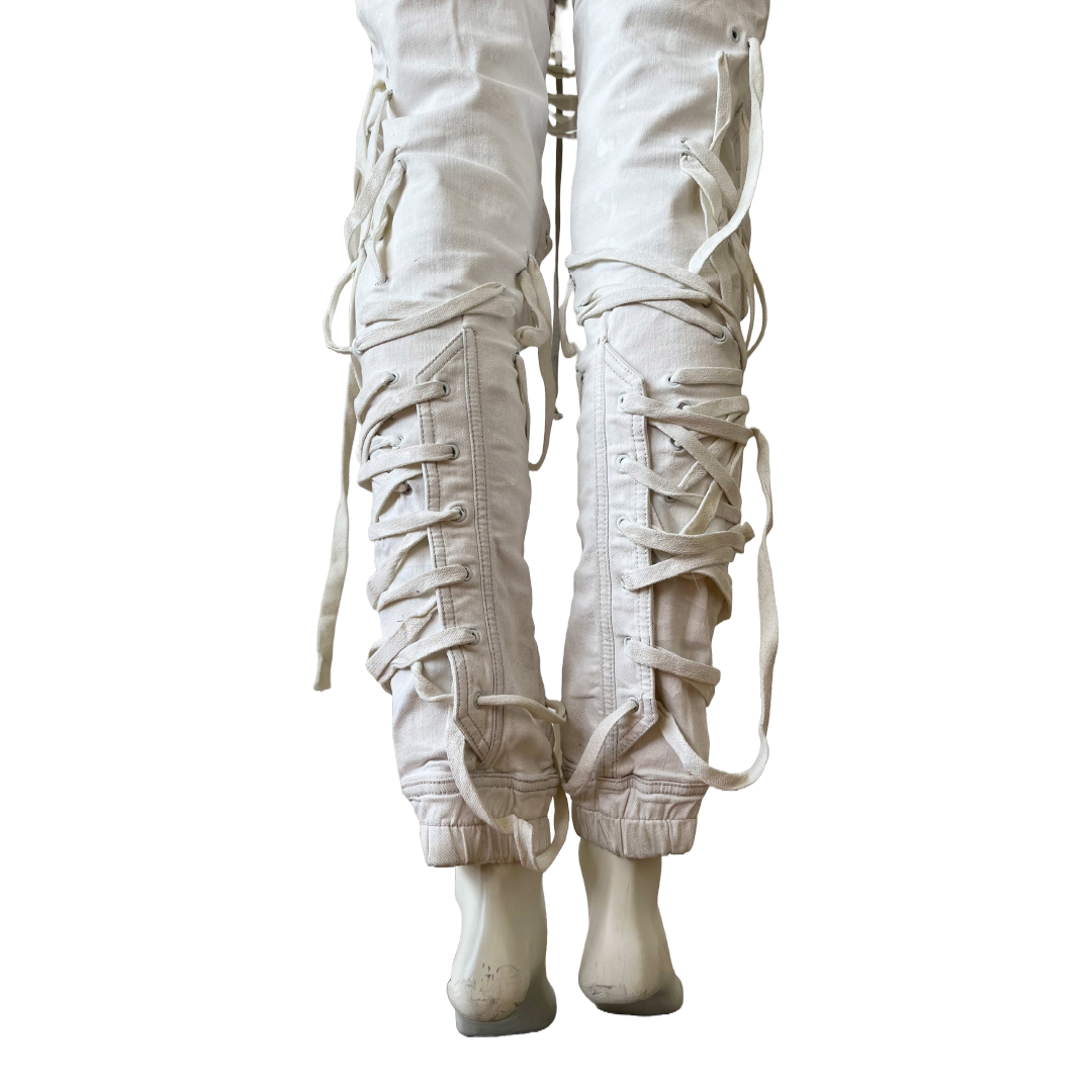 Rick Owens SS 2020 Tecuatl Thomas White Jogger Pants