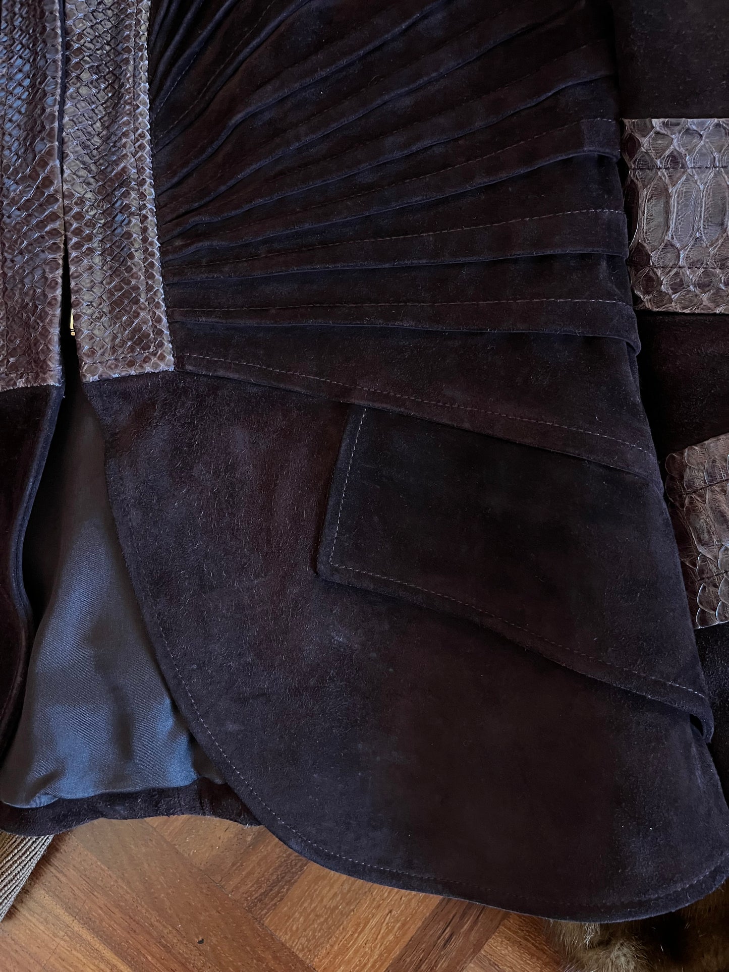 Gucci AW 2004 Python Suede Jacket