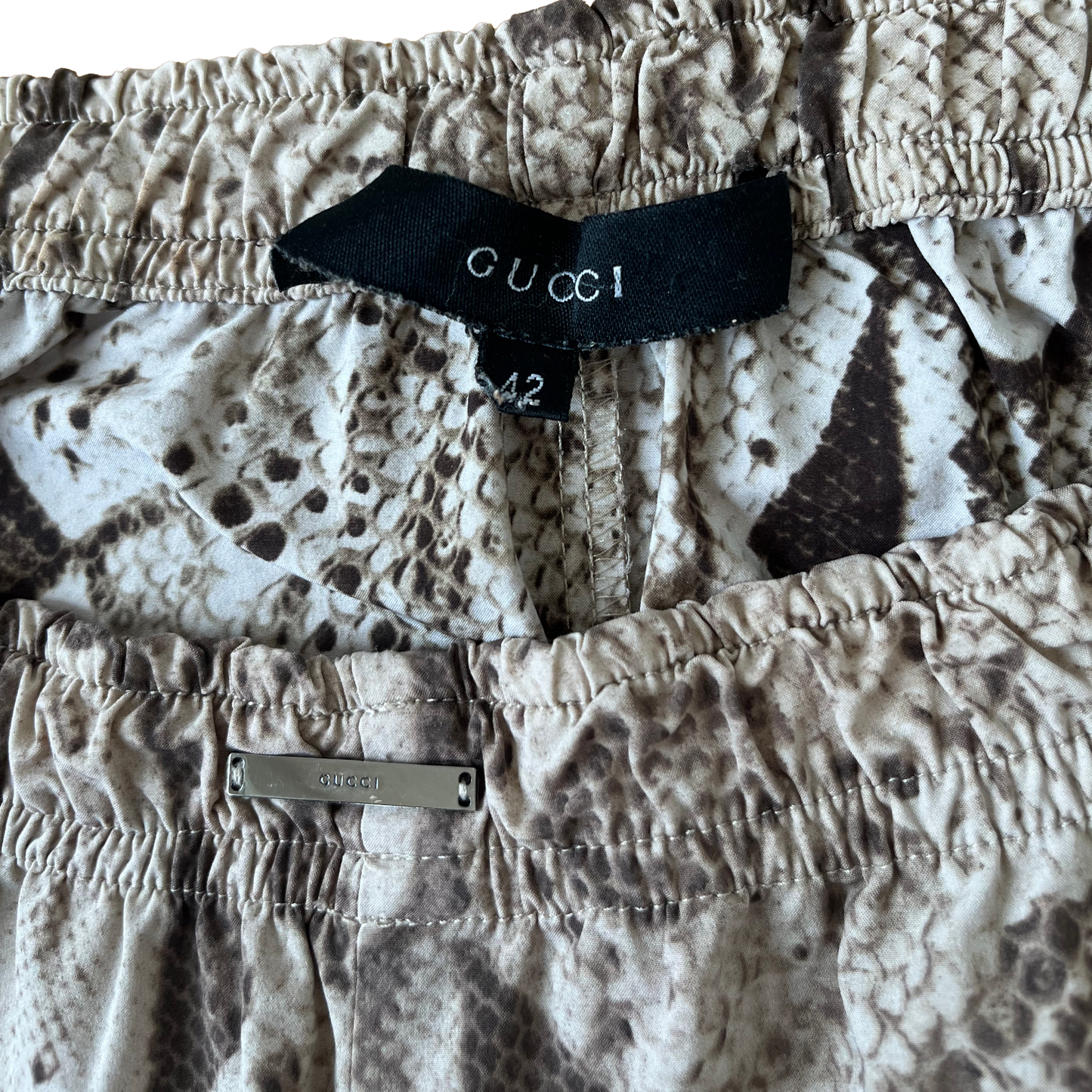 Gucci SS 2000 Python Printed Micro Shorts by Tom Ford