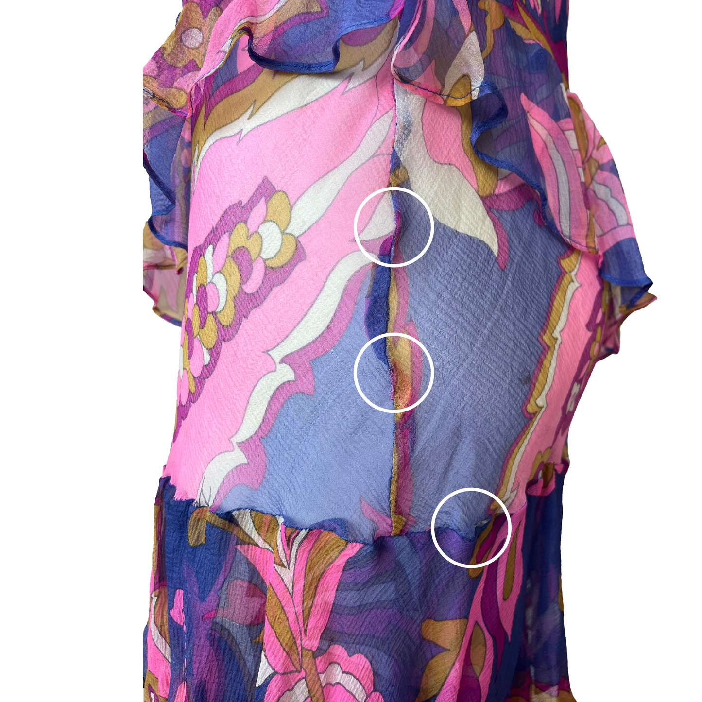 Dolce & Gabbana SS 2004 Silk Chiffon Ruffled Dress