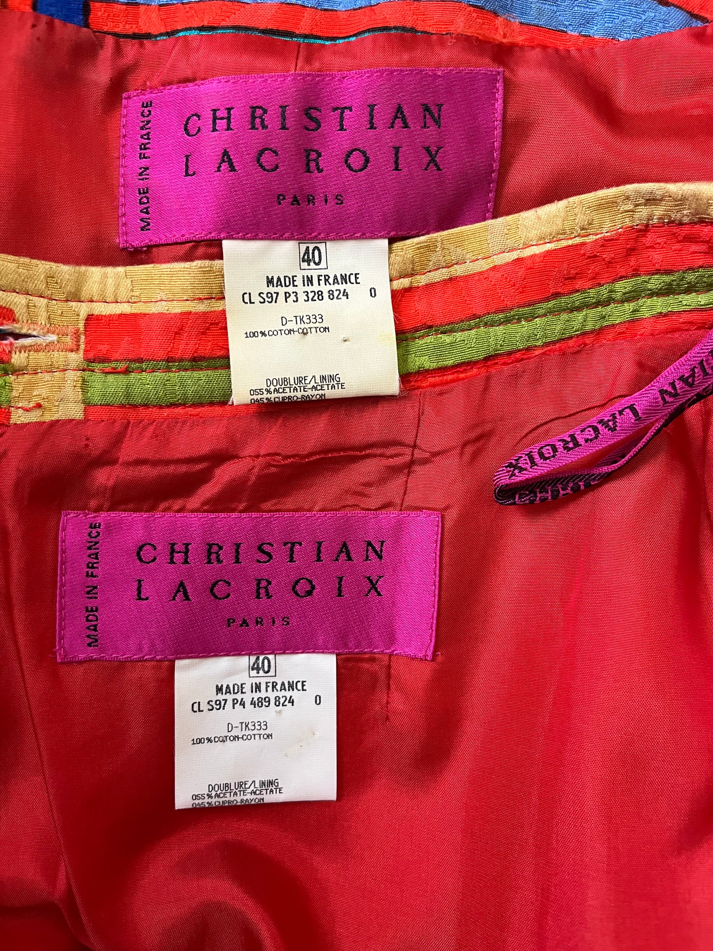 Christian Lacroix SS 1997 Jacket Skirt Set