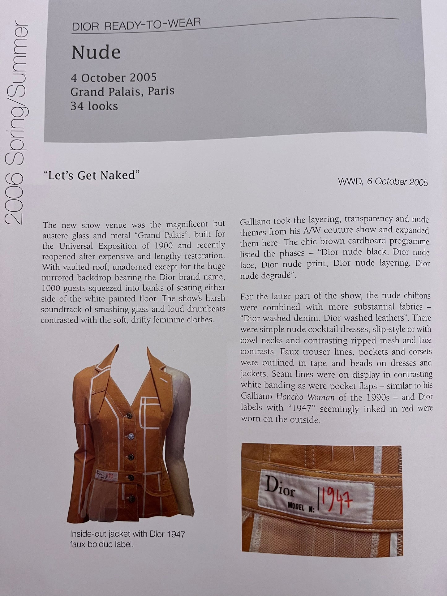 Christian Dior by John Galliano SS 2006 trompe l'oeil lace T-shirt