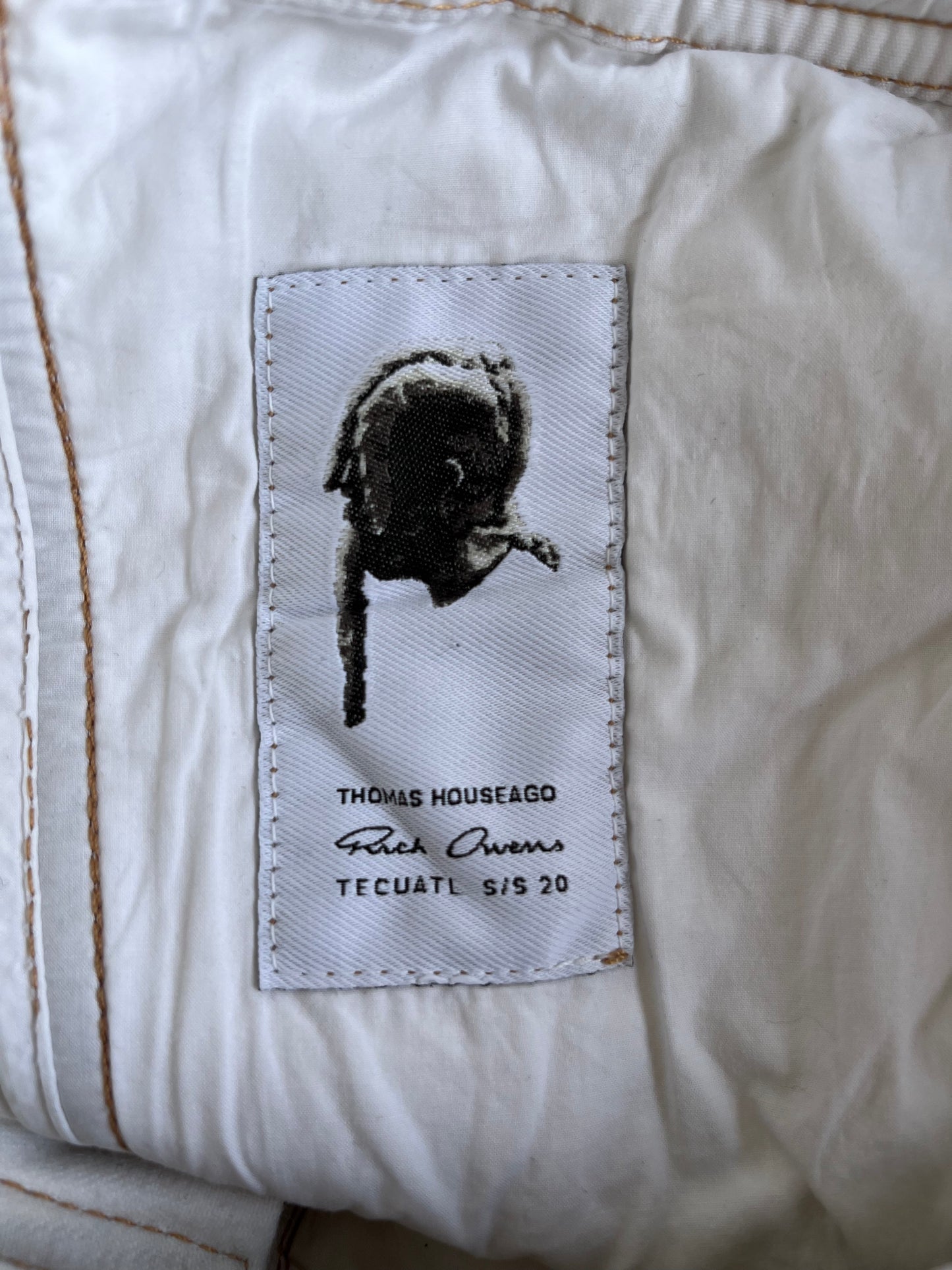 Rick Owens SS 2020 Tecuatl Thomas White Jogger Pants