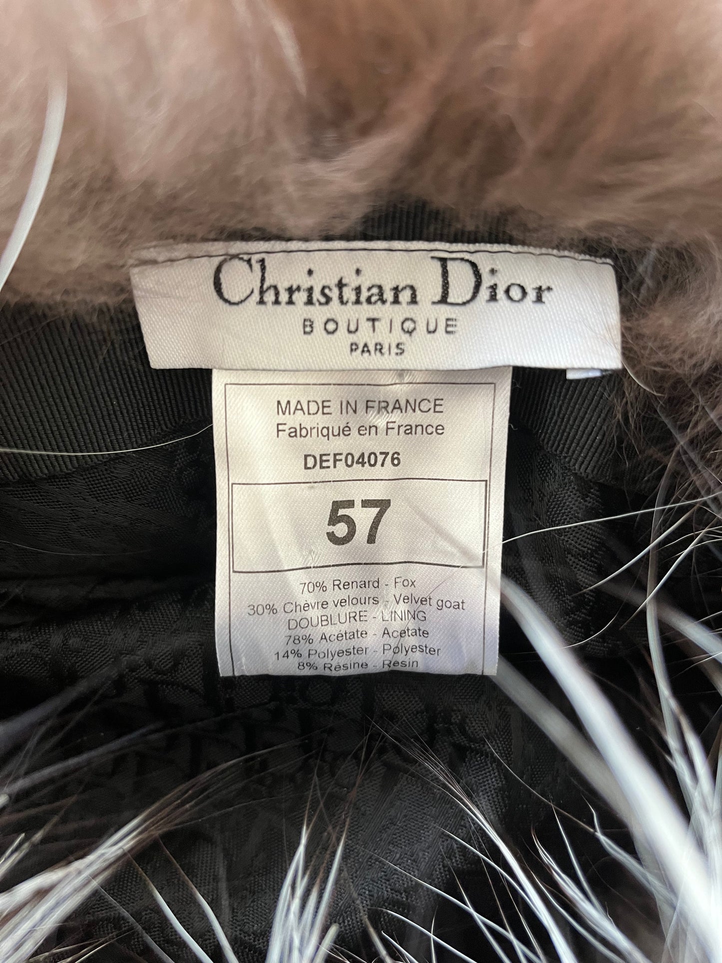 Christian Dior by John Galliano Grey Fox Fur Chapka