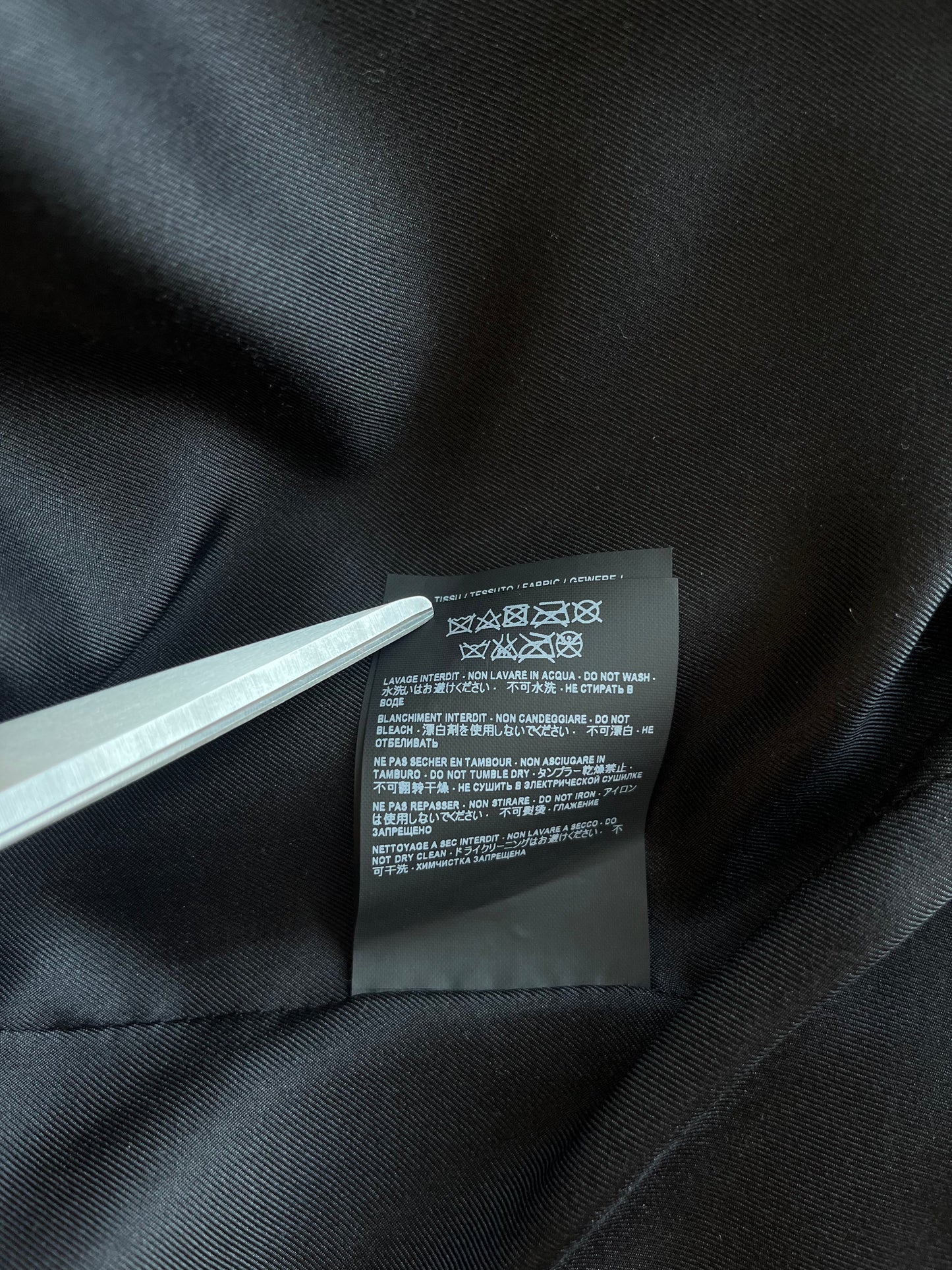 Saint Laurent by Hedi Slimane SS 2016 Contrast Panel Leather Jacket