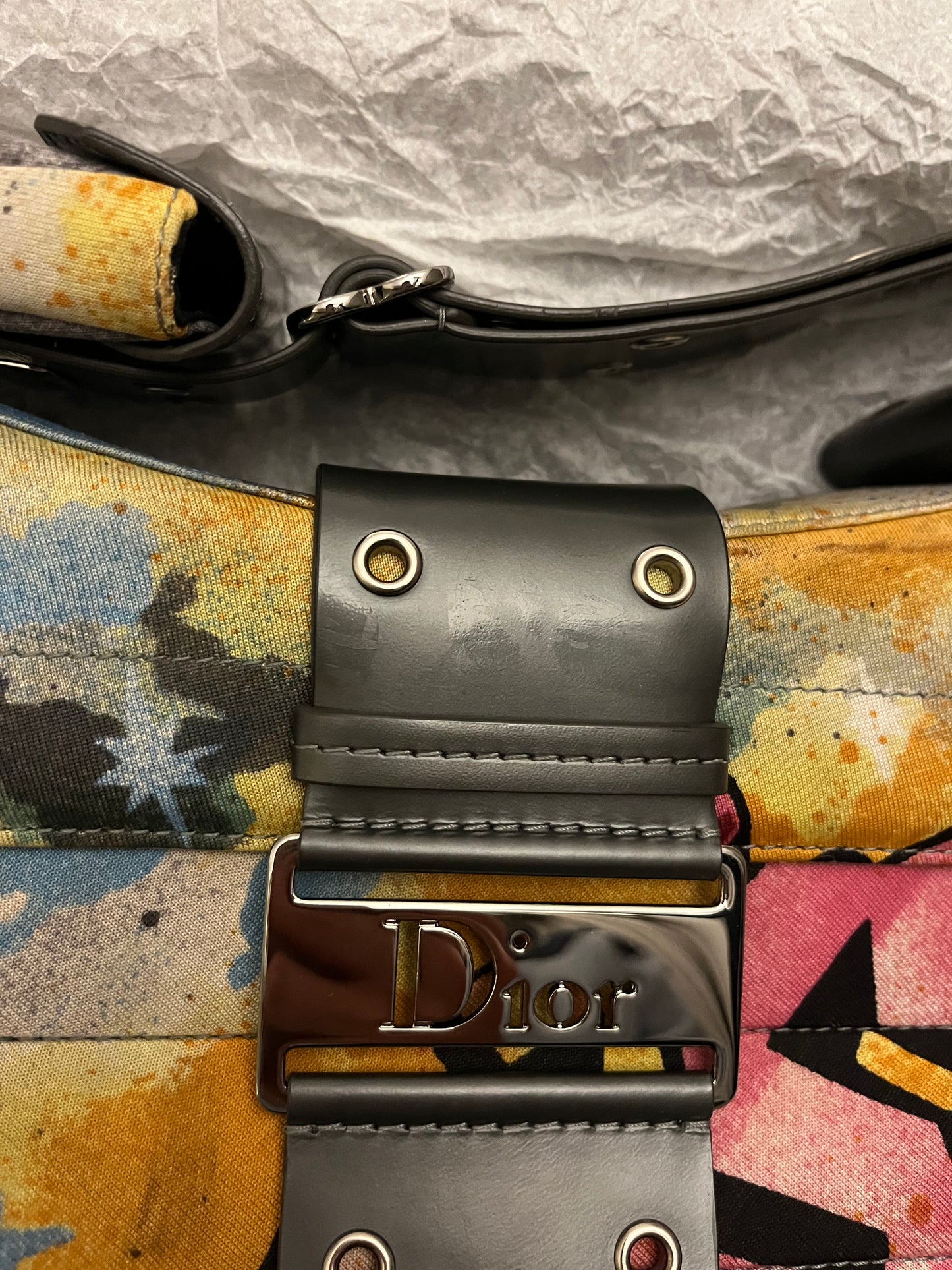 Christian Dior by John Galliano SS 2004 ‘KAOS’ Graffiti Street Chic Columbus Bag