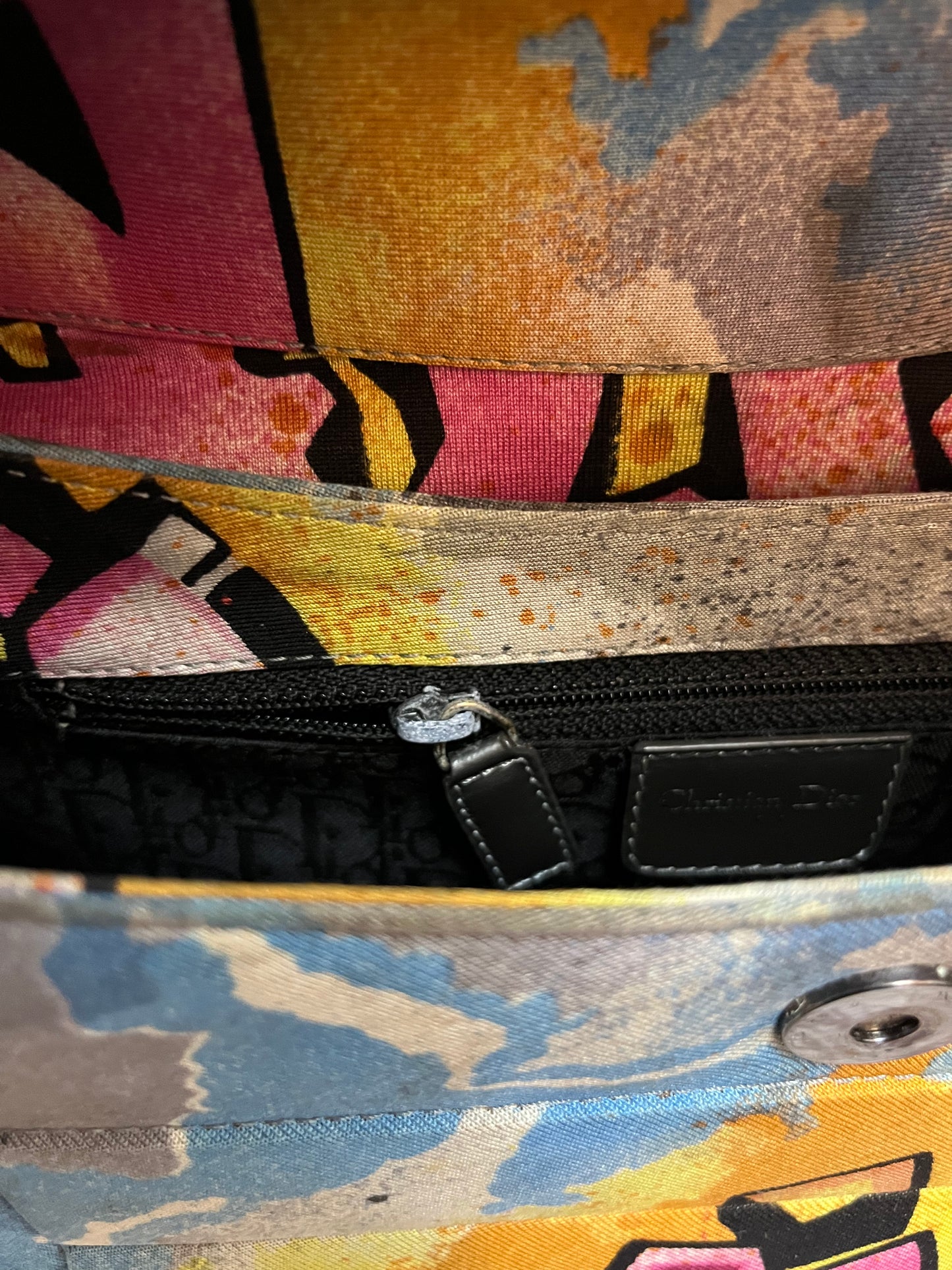 Christian Dior by John Galliano SS 2004 ‘KAOS’ Graffiti Street Chic Columbus Bag