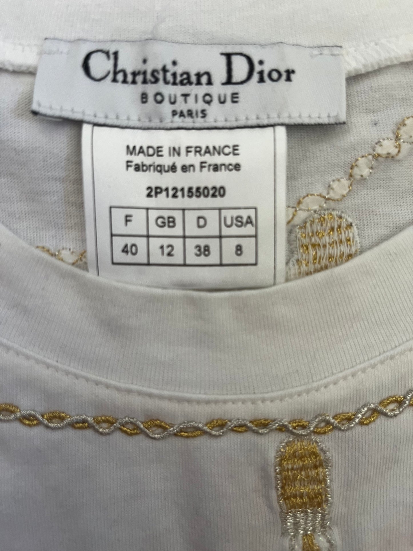 Christian Dior by John Galliano SS 2002 embroidered t-shirts