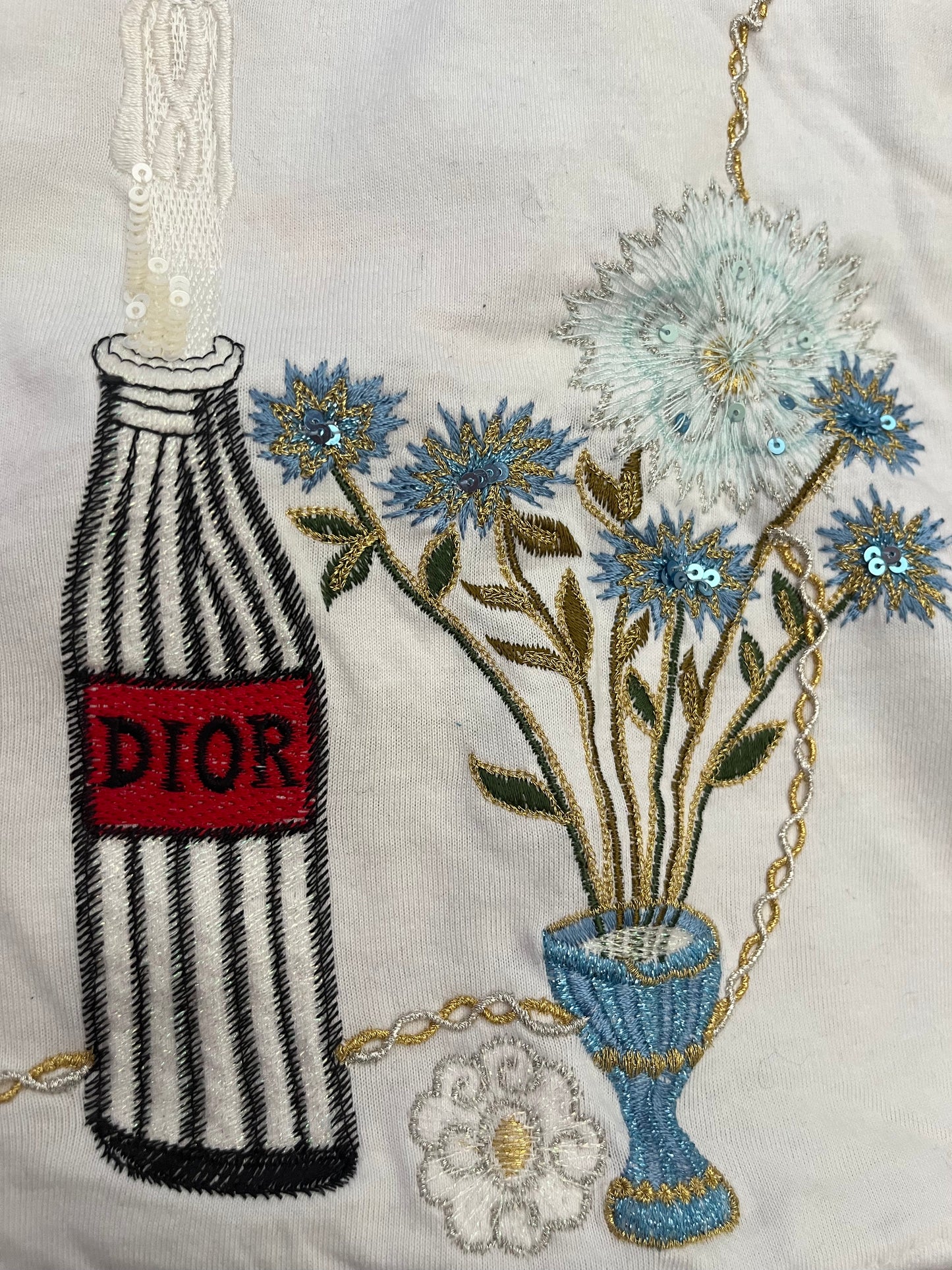 Christian Dior by John Galliano SS 2002 embroidered t-shirts
