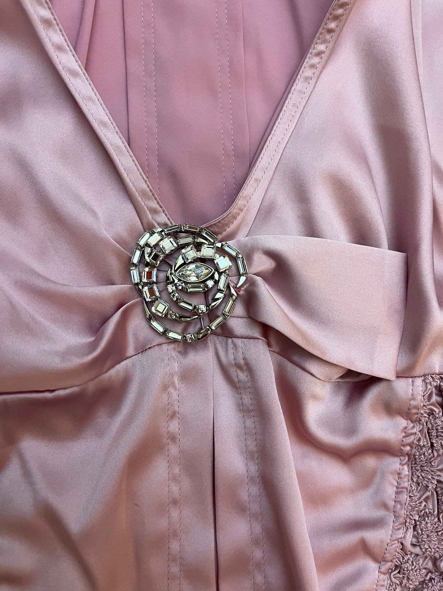 Gucci by Tom Ford SS 2004 Pink Ruched Silk Dress