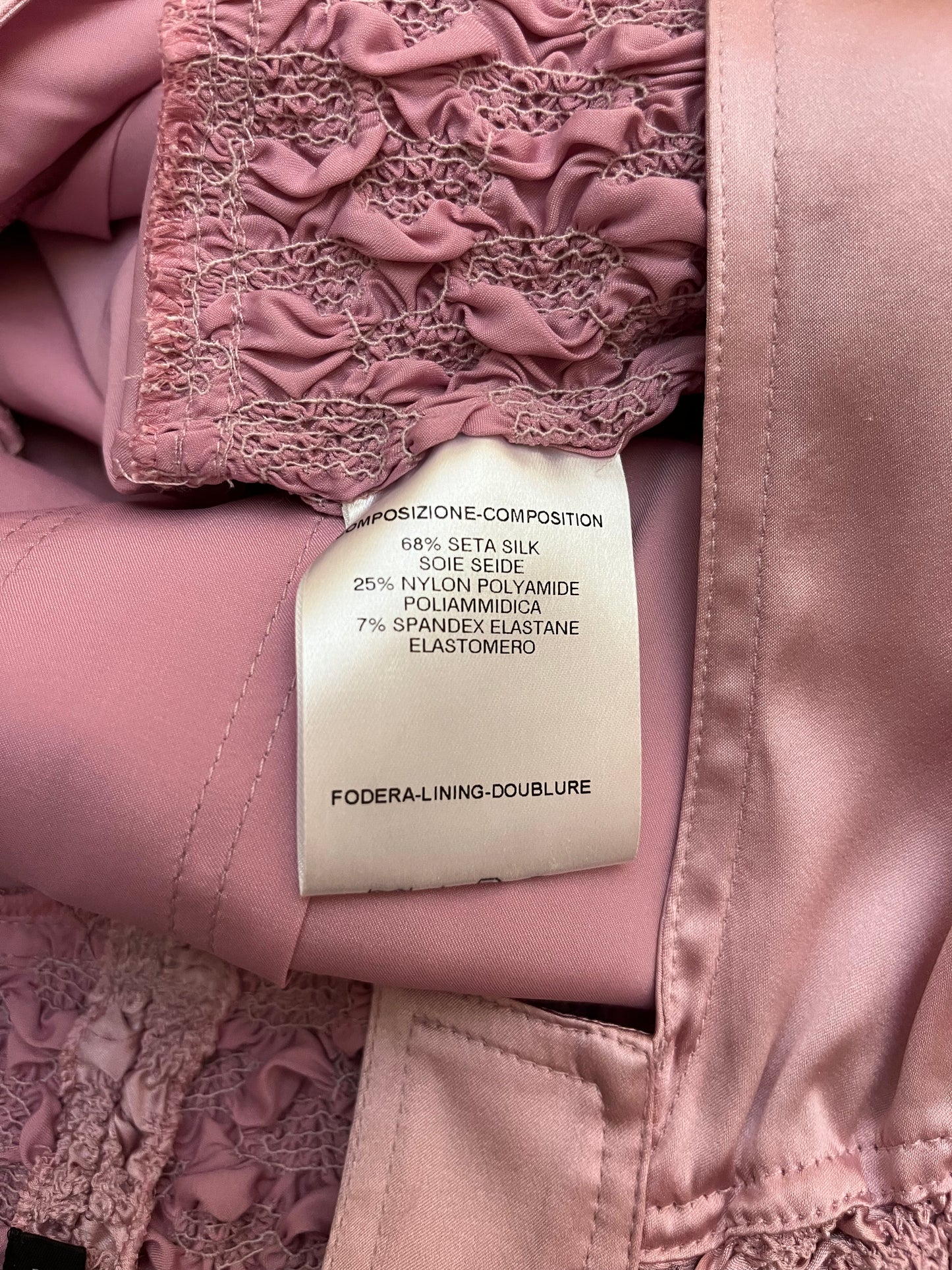 Gucci by Tom Ford SS 2004 Pink Ruched Silk Dress