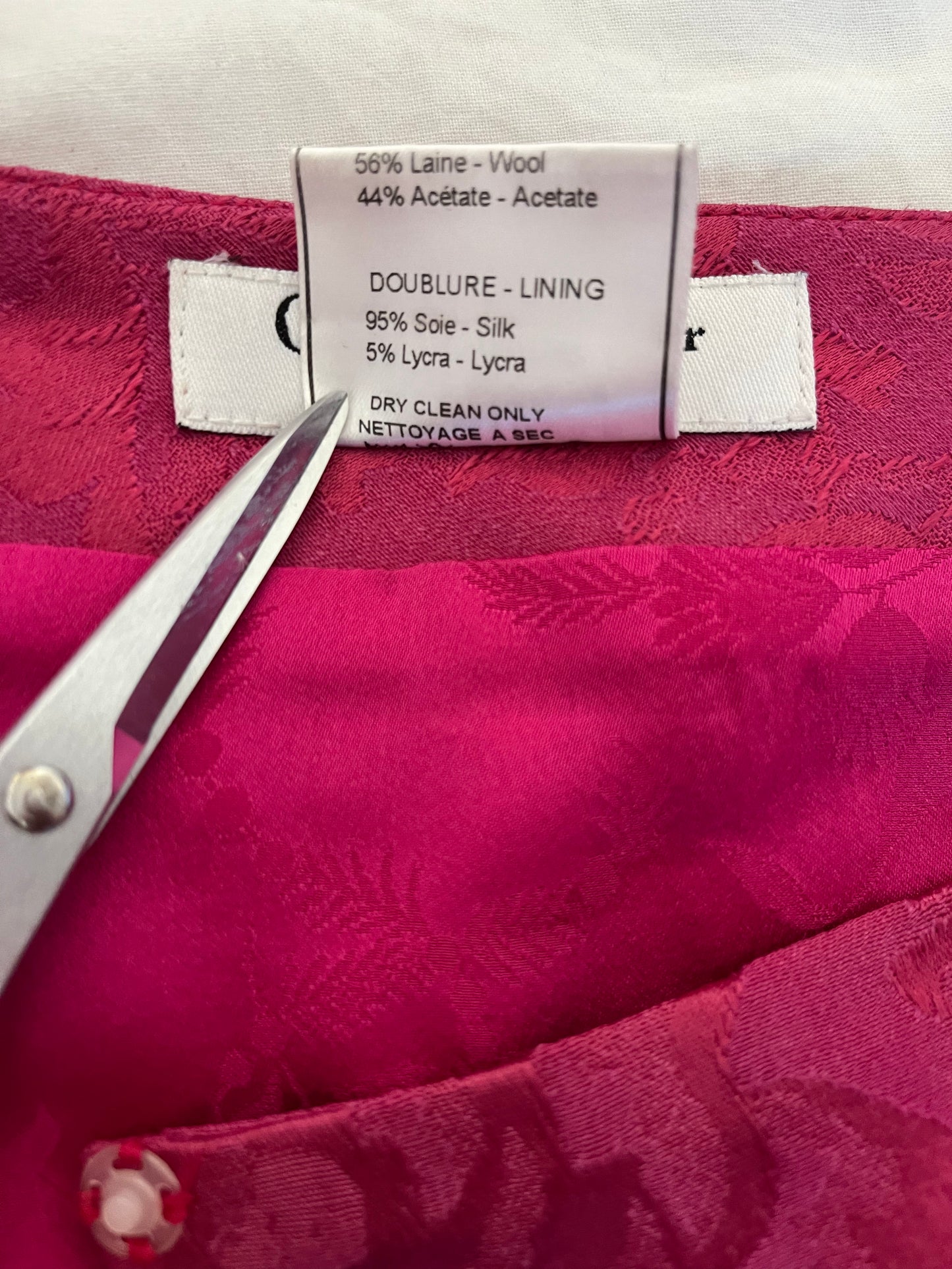 Christian Dior by John Galliano AW 1998 Magenta Pink Brocade Wrap Skirt
