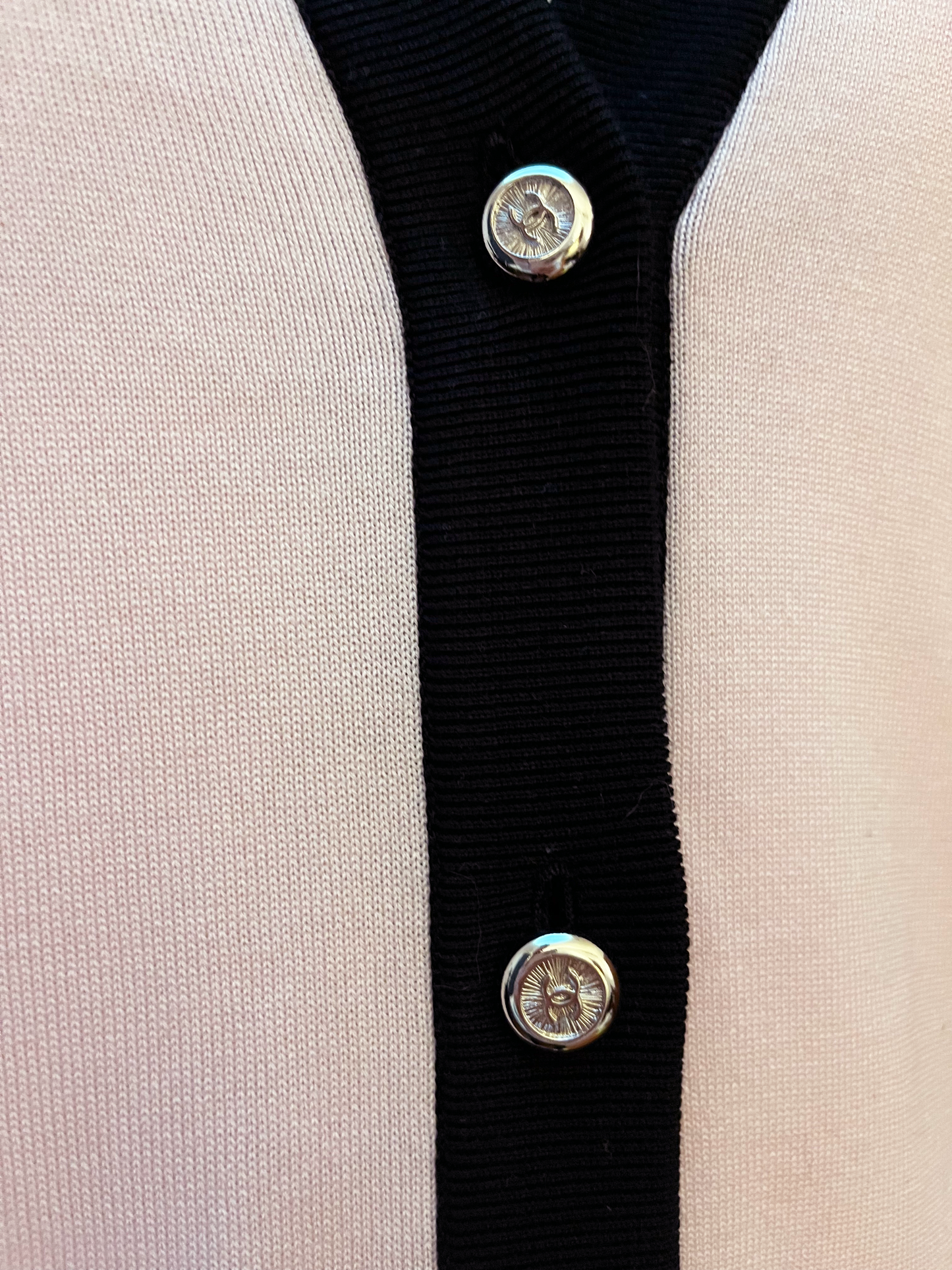 Chanel by Karl Lagerfeld SS 1997 Baby Pink Cardigan