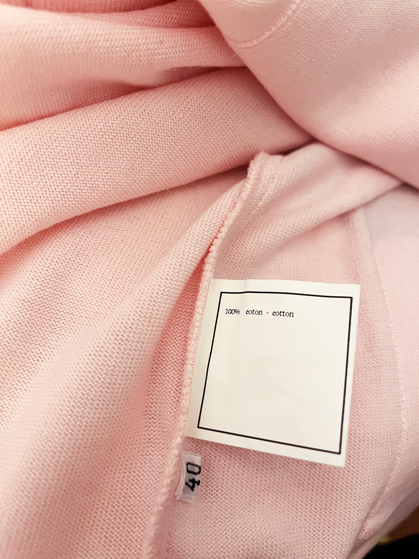 Chanel by Karl Lagerfeld SS 1997 Baby Pink Cardigan