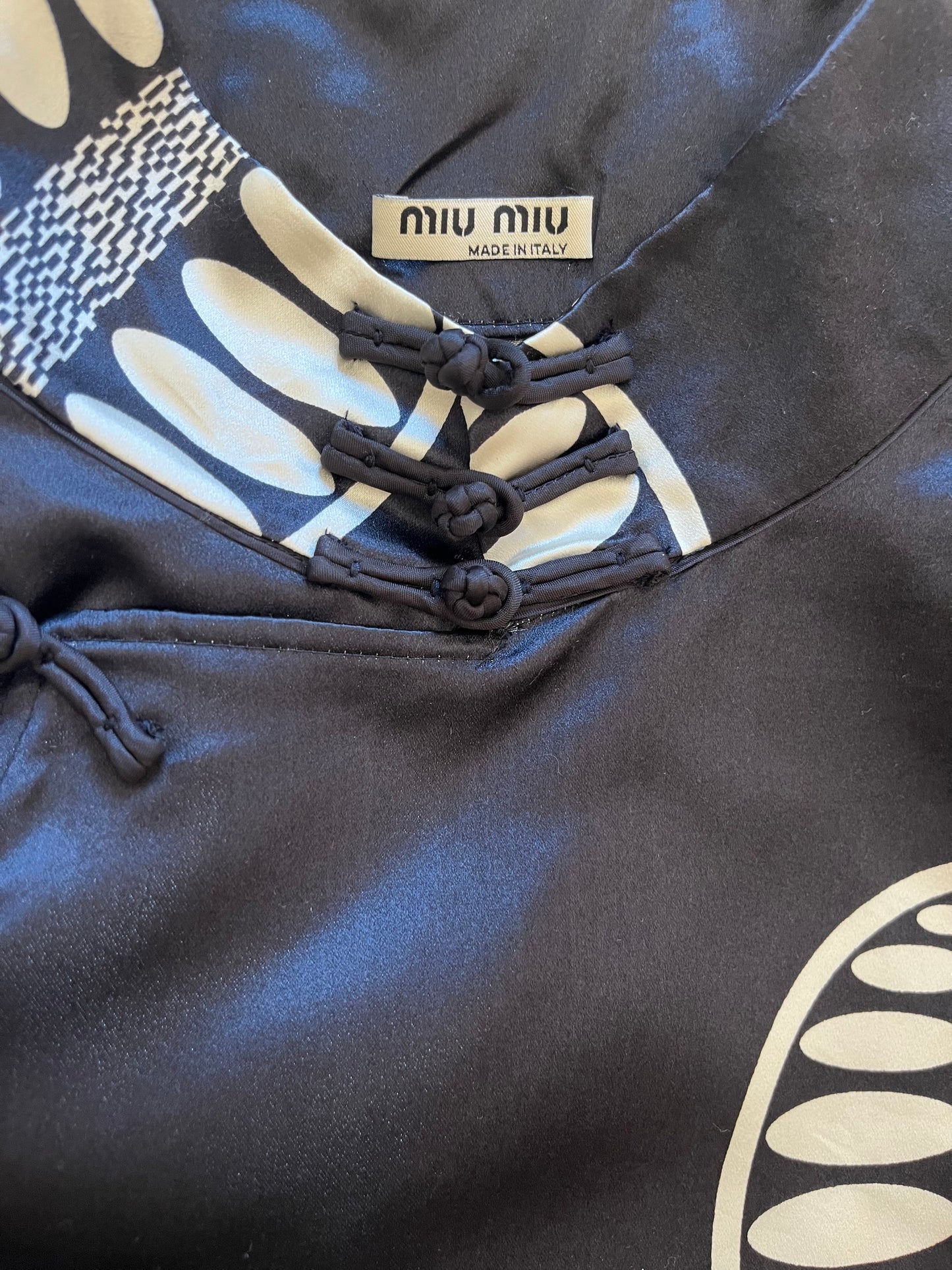 MIU MIU by Miuccia Prada SS 2003 Silk Cheongsam Blouse