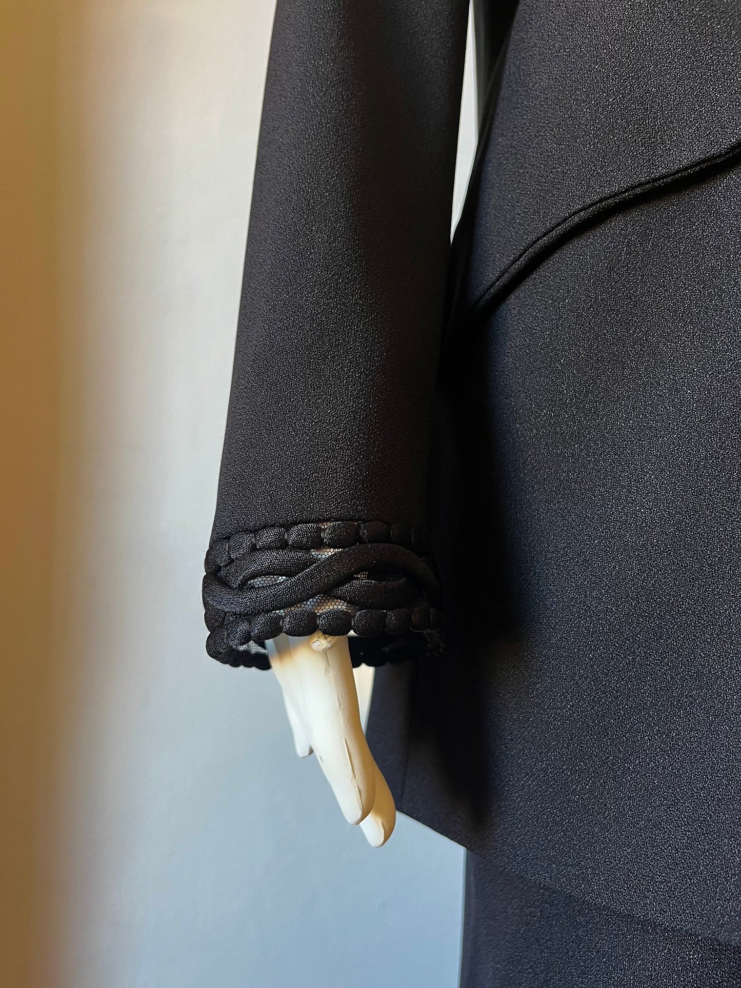 Christian Dior by John Galliano SS 2000 Black Lace Trim Suit