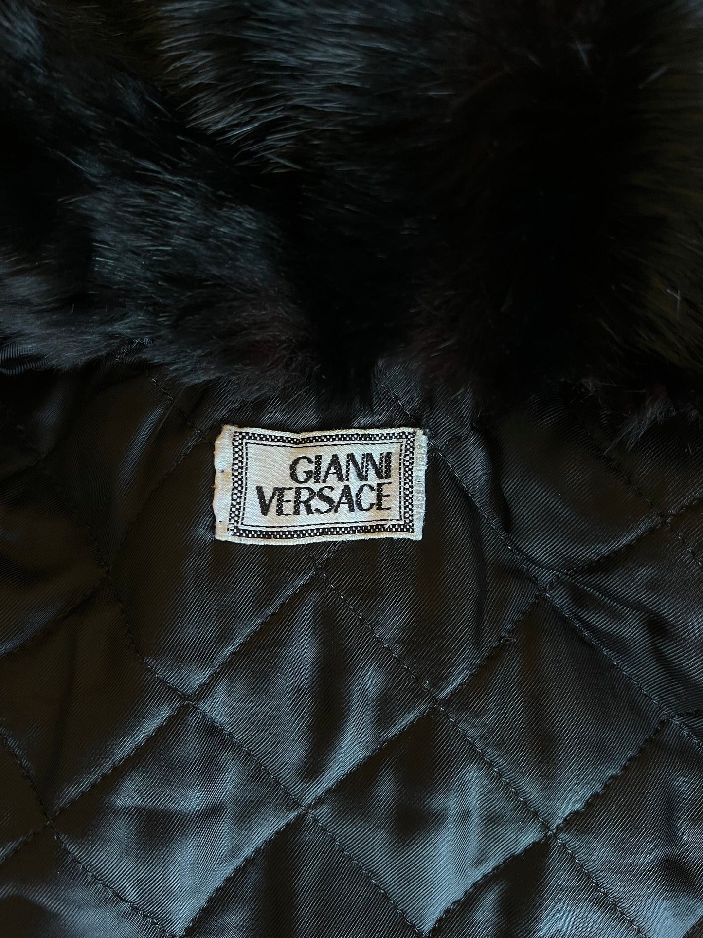 Gianni Versace 90s Rabbit fur Cape