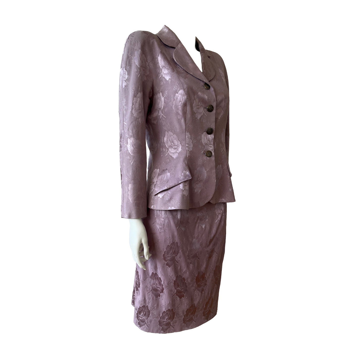Christian Dior by John Galliano AW1997 Lilac Floral Jacket Suit