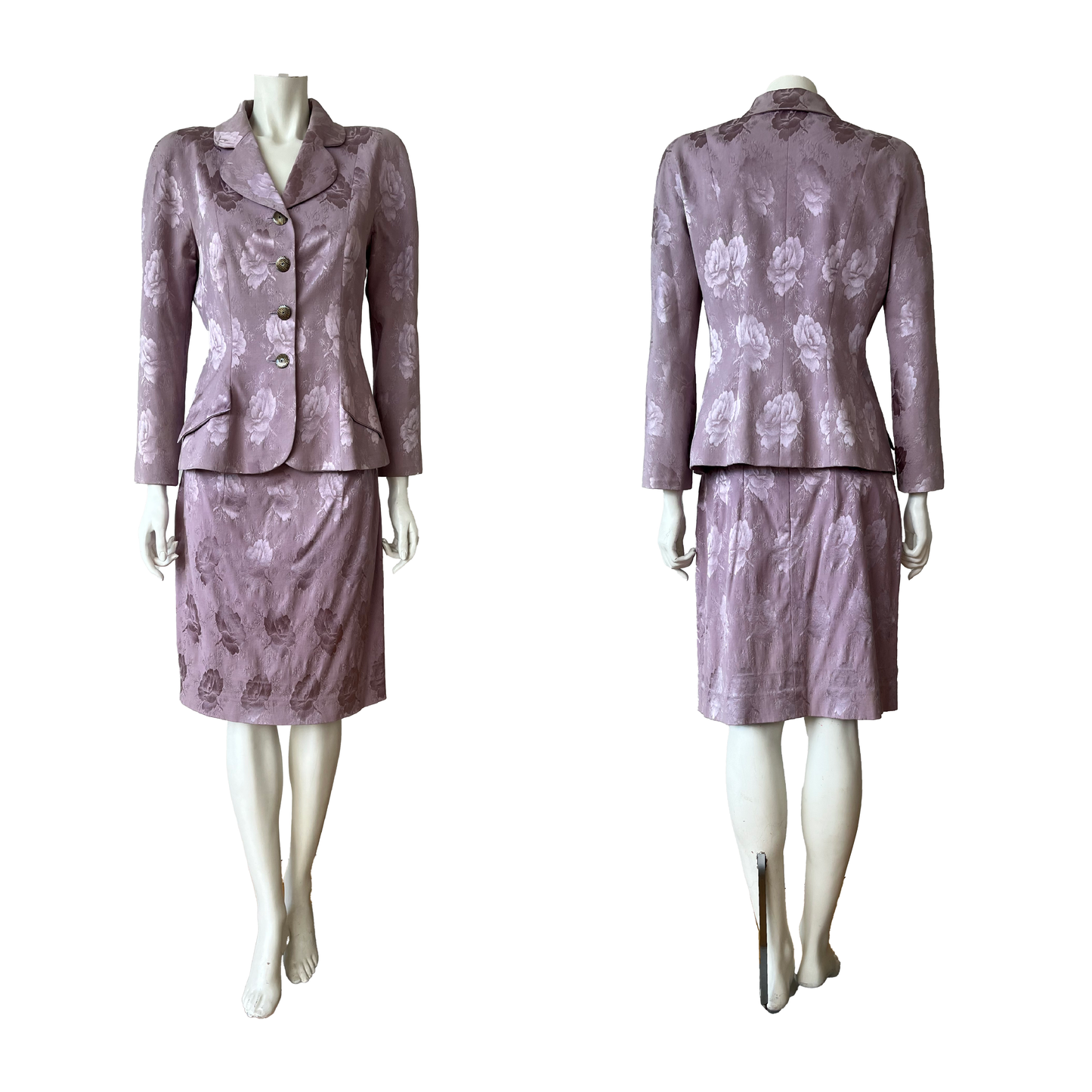 Christian Dior by John Galliano AW1997 Lilac Floral Jacket Suit