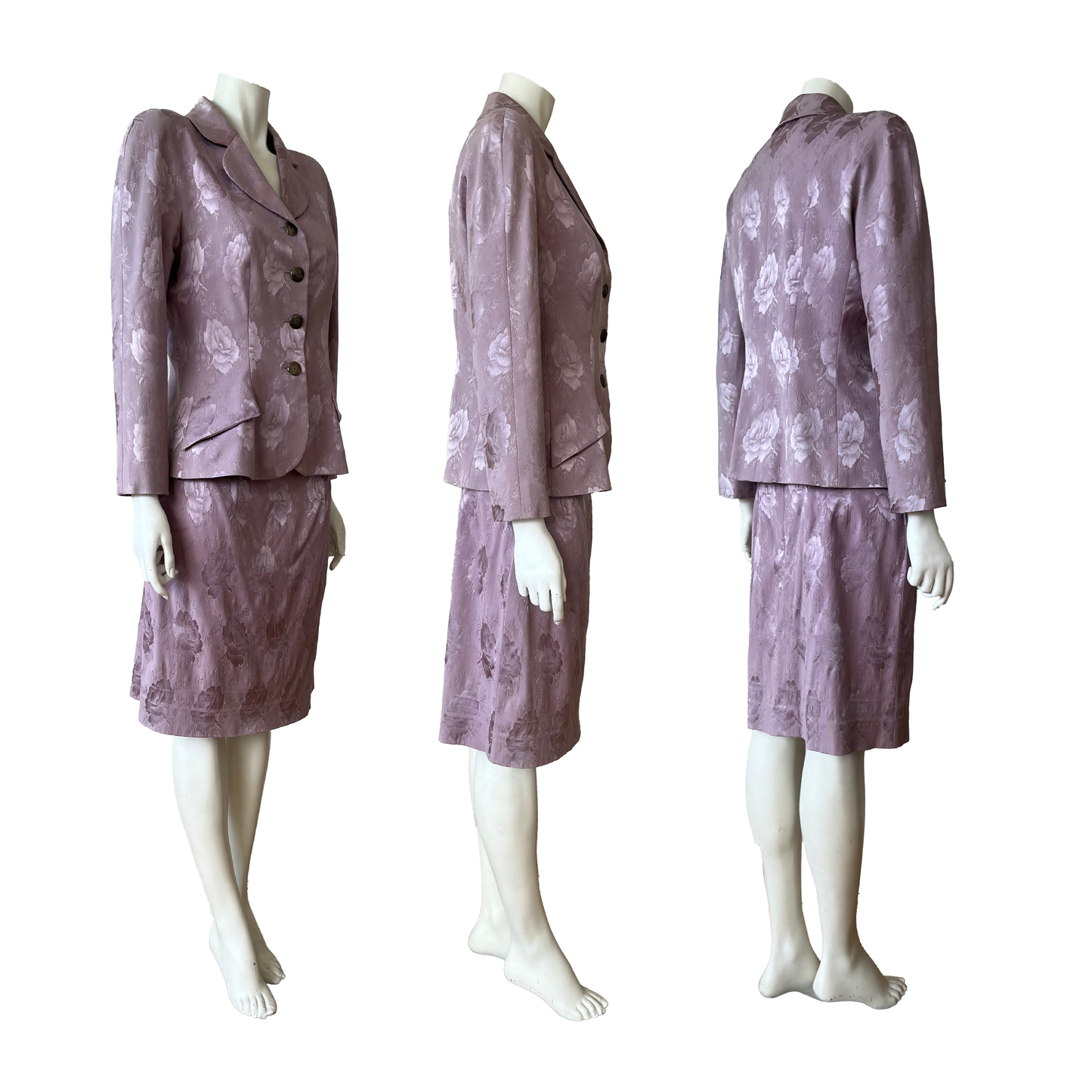 Christian Dior by John Galliano AW1997 Lilac Floral Jacket Suit