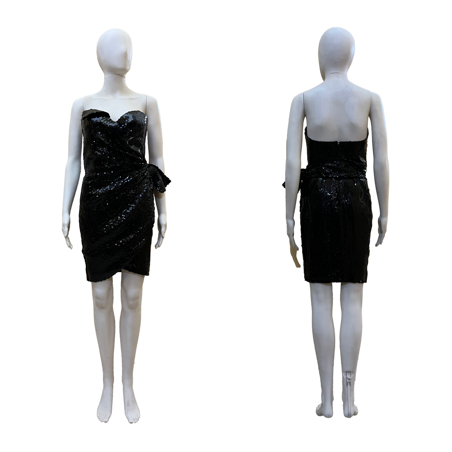 Thierry Mugler 90s Wrap bustier sequins cocktail dress