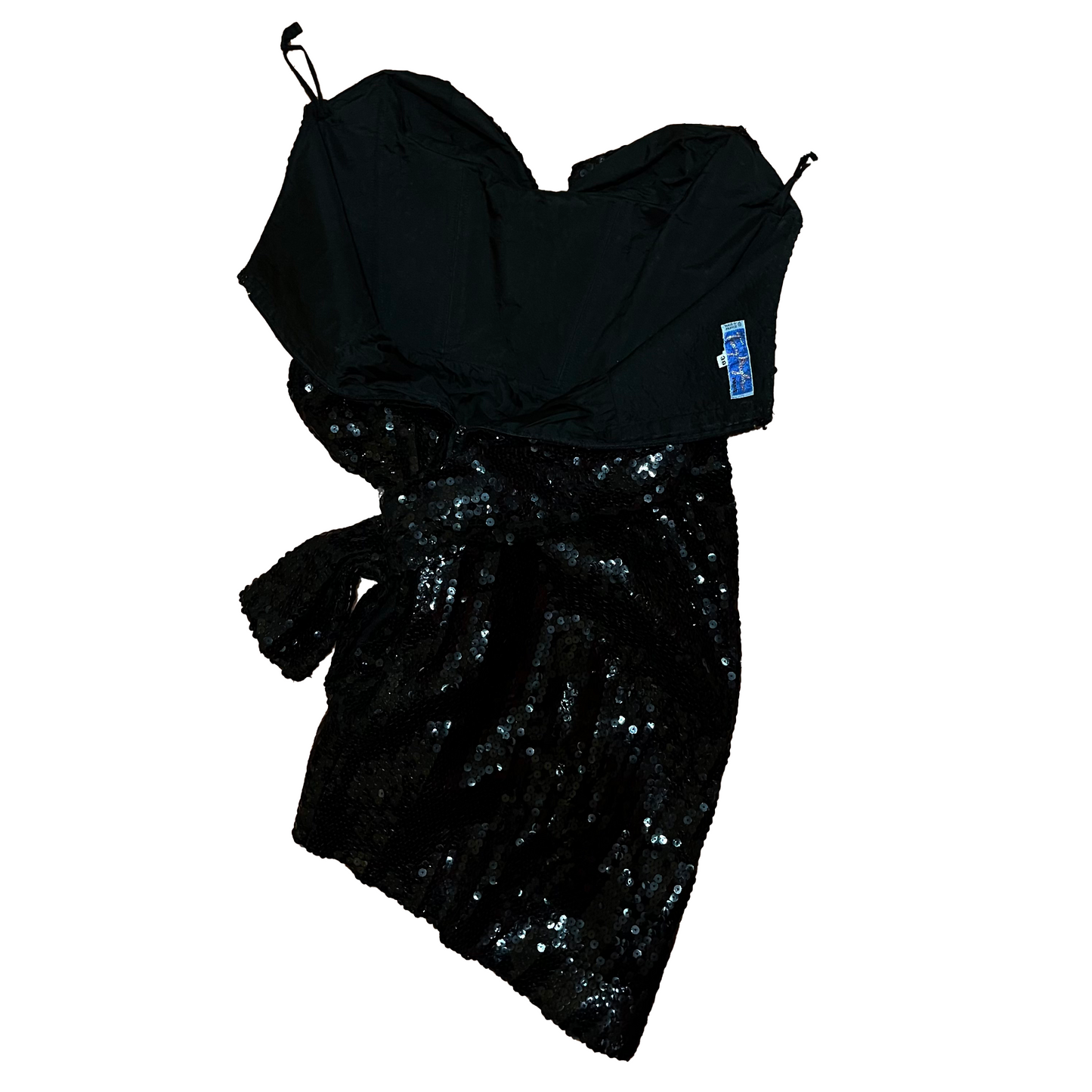 Thierry Mugler 90s Wrap bustier sequins cocktail dress