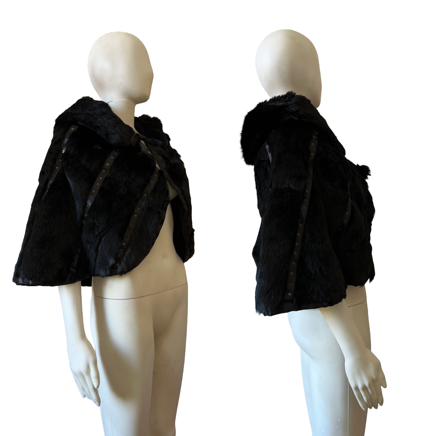 Gianni Versace 90s Rabbit fur Cape