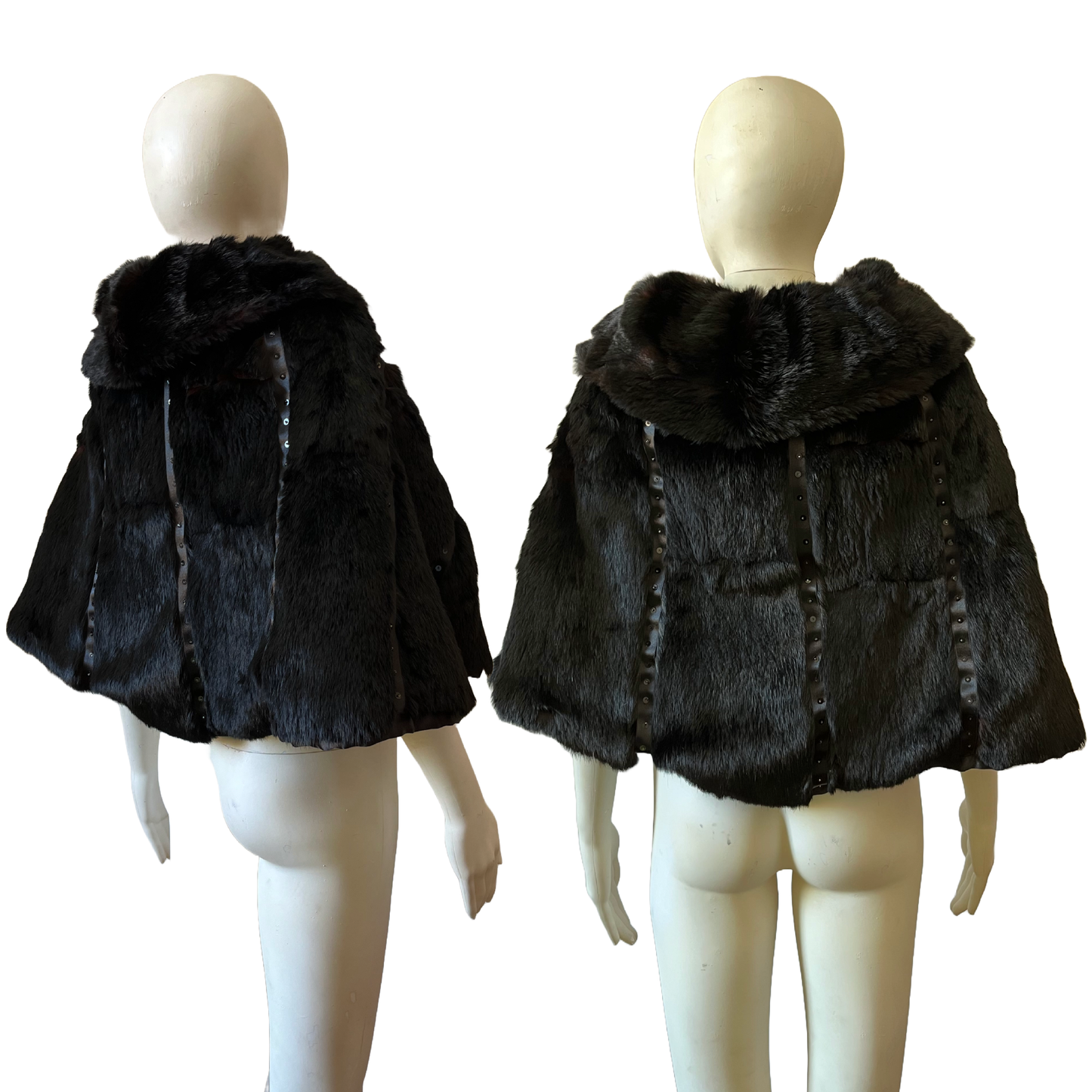 Gianni Versace 90s Rabbit fur Cape