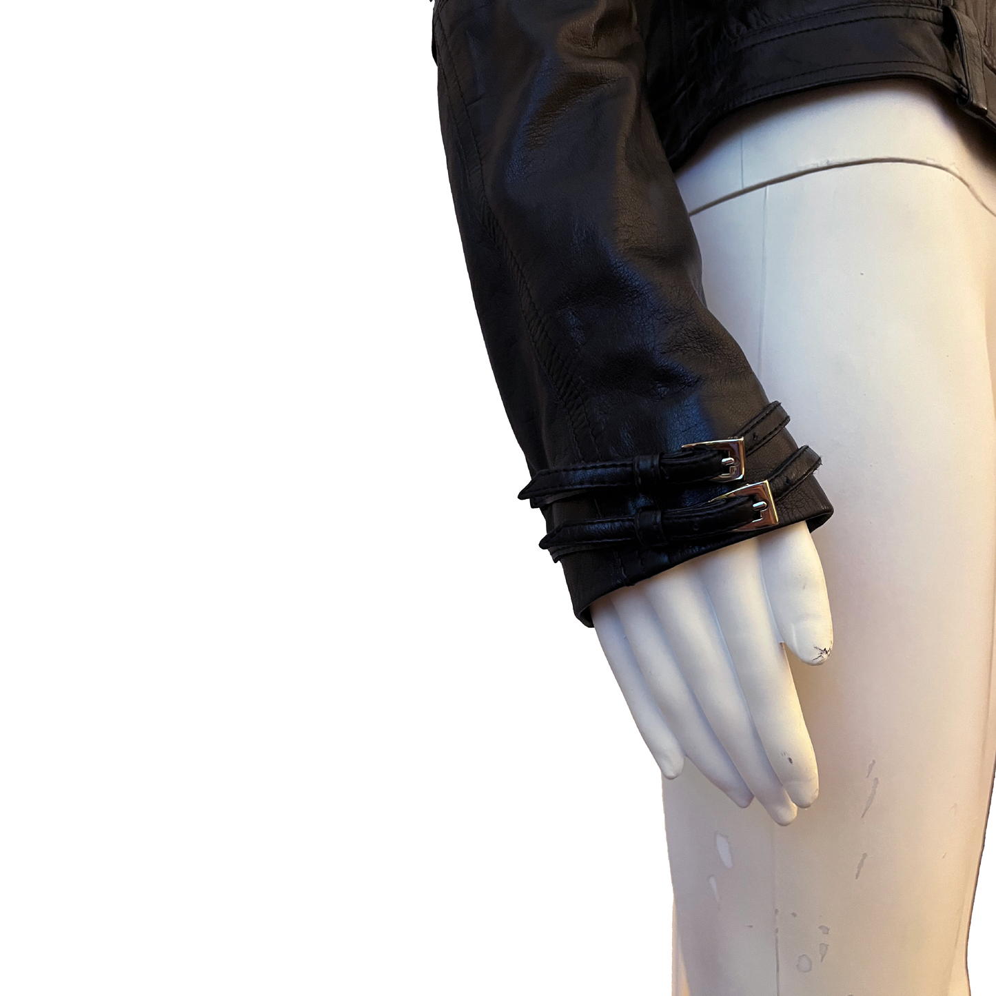 Christian Dior by John Galliano SS 2004 Black Bondage Leather Jacket