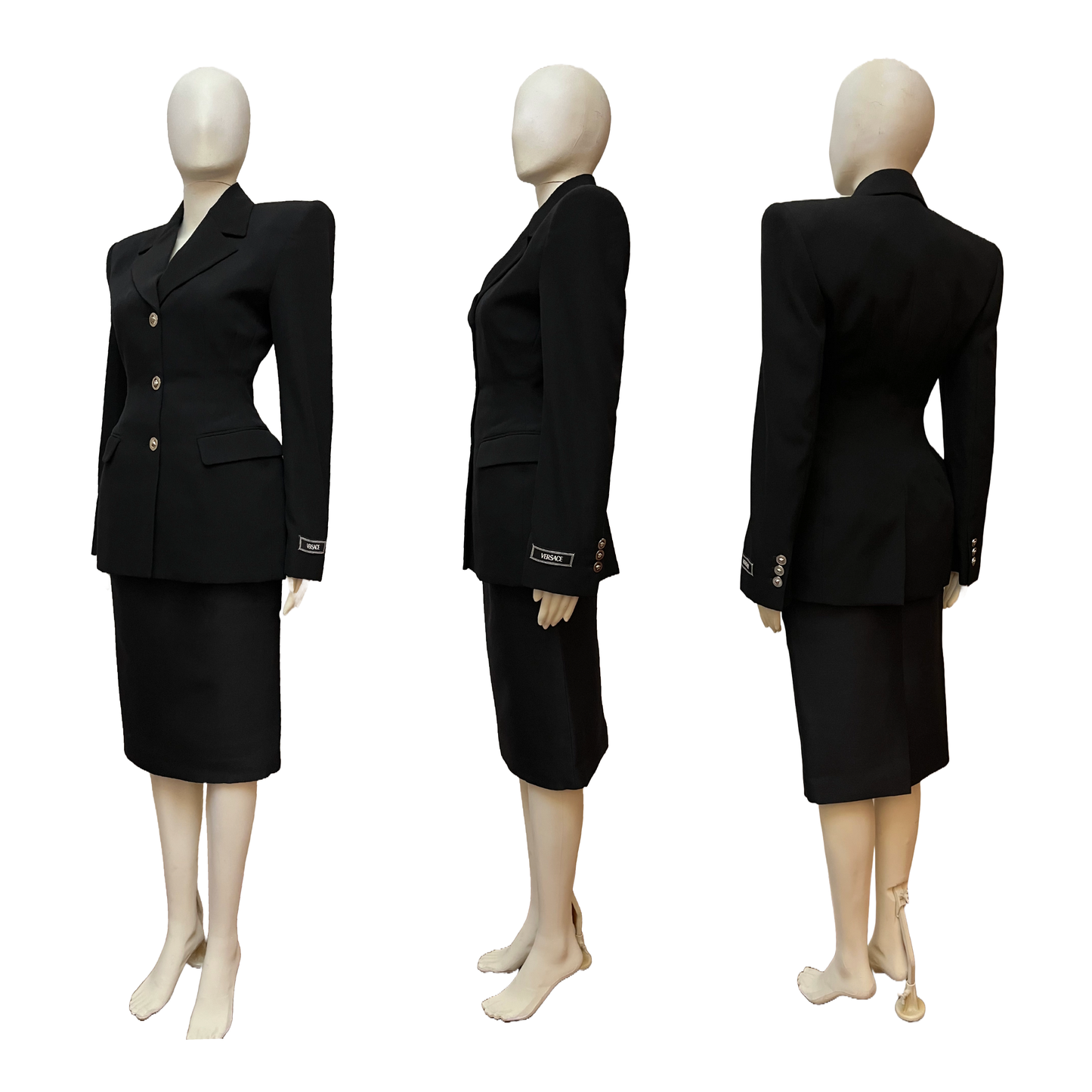 Versace AW 2023 Houglass Single-Breasted Blazer Suit & Skirt Set
