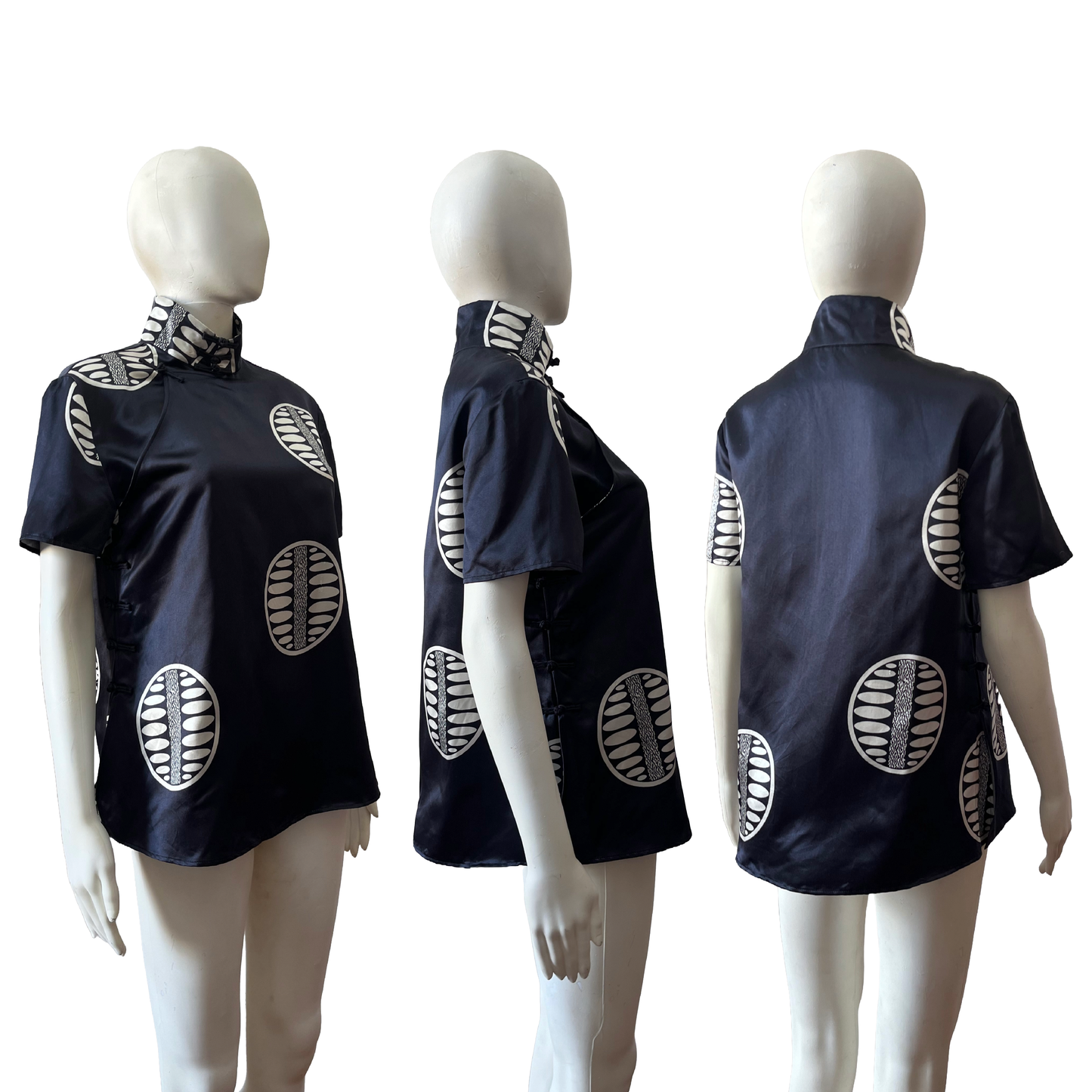 MIU MIU by Miuccia Prada SS 2003 Silk Cheongsam Blouse