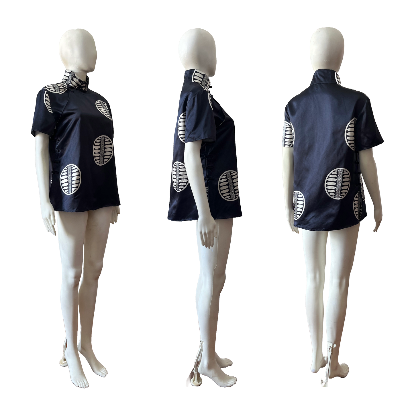 MIU MIU by Miuccia Prada SS 2003 Silk Cheongsam Blouse