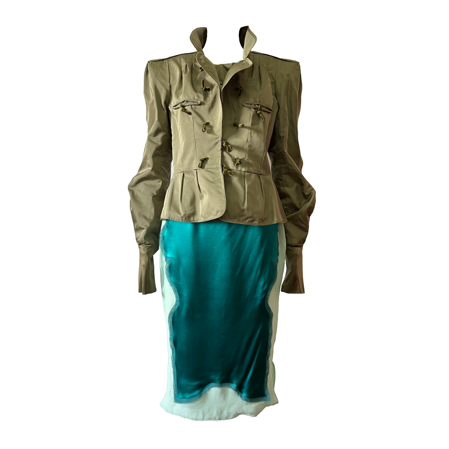 Yves Saint Laurent by Tom Ford AW 2004 Pagoda Jacket with Skirt