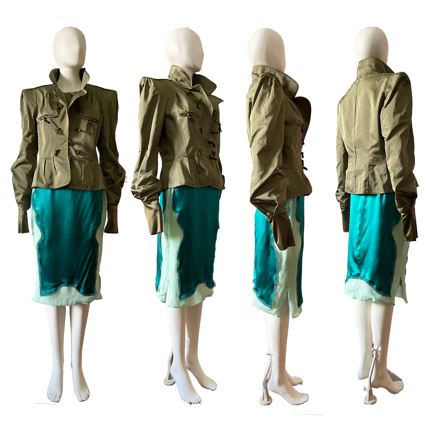 Yves Saint Laurent by Tom Ford AW 2004 Pagoda Jacket with Skirt