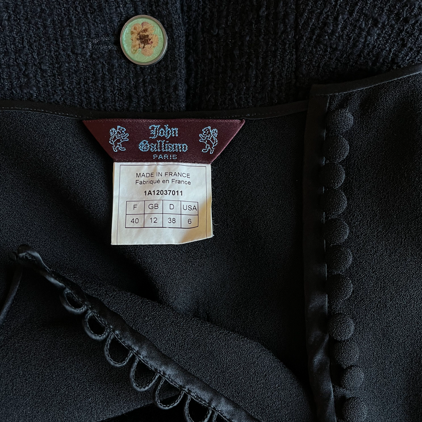 John Galliano SS 1998 Black Jacket
