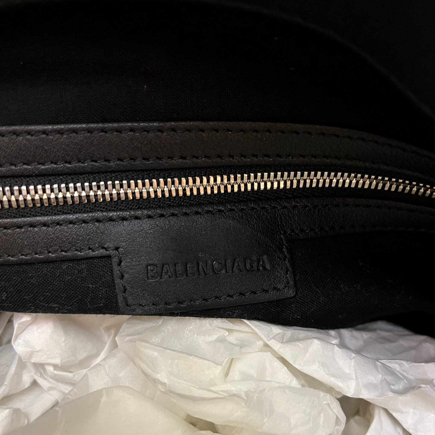 Balenciaga Emo Leather Bucket Bag