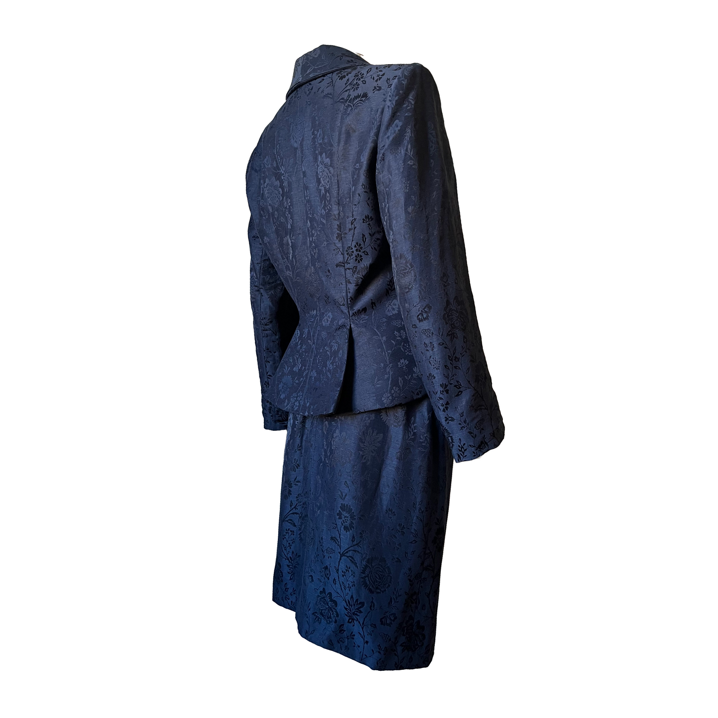 Christian Dior by John Galliano SS 1998 Navy Floral Brocade Suit