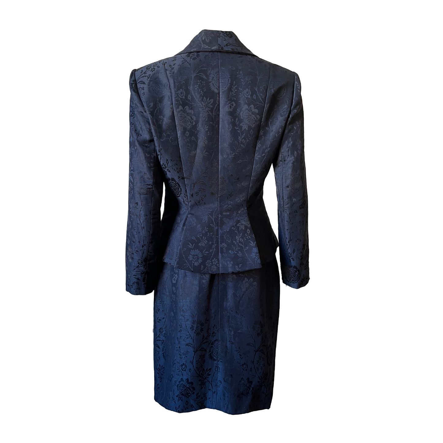 Christian Dior by John Galliano SS 1998 Navy Floral Brocade Suit